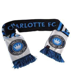 Charlotte United Football Club Soccer Knit Fringe Scarf Ruffneck NC CLT FC